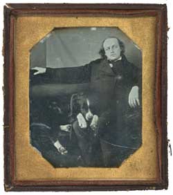 Benjamin F. Butler with a dog Daguerreotype Benjamin F. Butler with a dog Daguerreotype