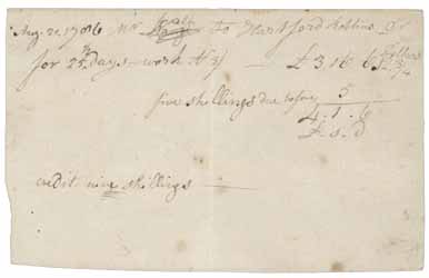 Bill from Hartford Robbins to Mr. Calf, 21 August 1786 Bill from Hartford Robbins to Mr. Calf, 21 August 1786