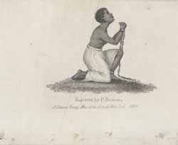 African American female, chained and kneeling ... Stipple engraving