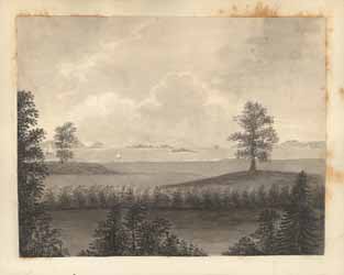 View of the Light-House in Boston Harbor Watercolor drawing