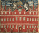 Embroidered view of Harvard Hall