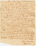 Letter written by Rachel Revere