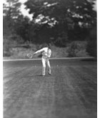 High-speed photograph of tennis player
