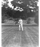 High-speed photograph of tennis player
