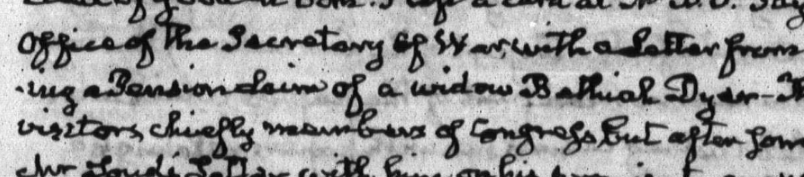 a few lines of handwritten text