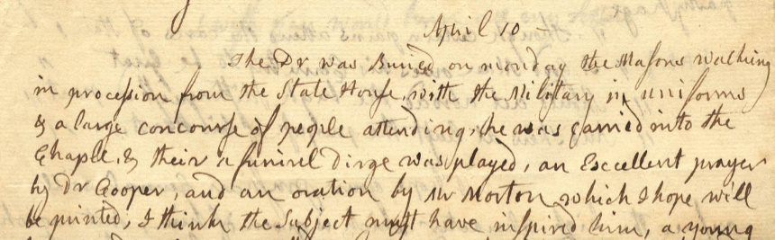 Handwritten letter in ink