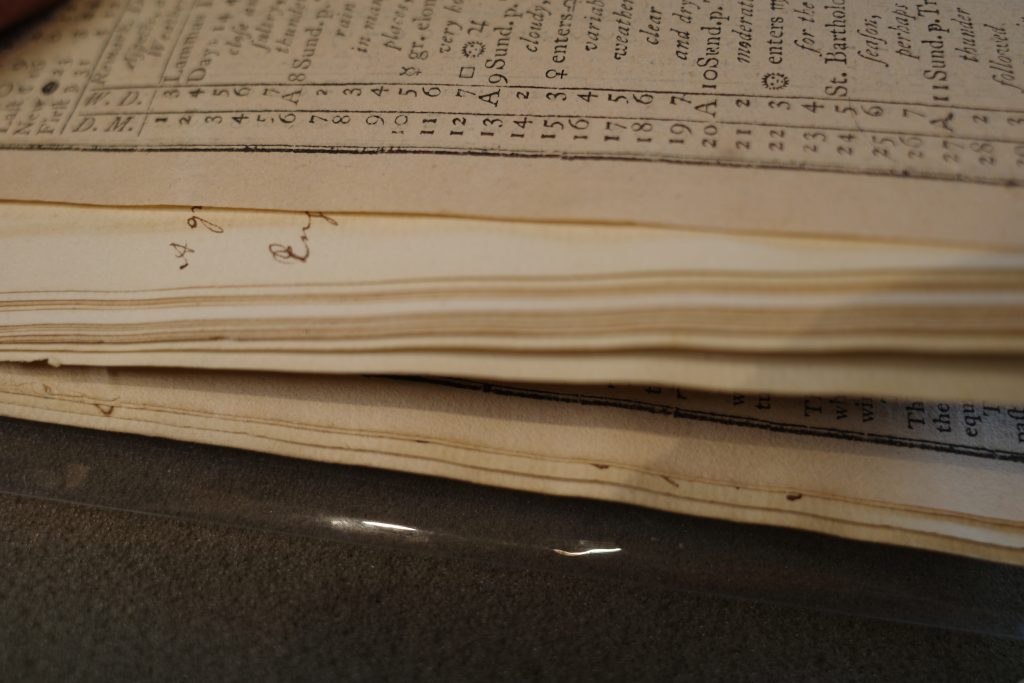 Close up photo of the sides of pages