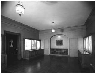 Exhibit gallery in the Oliver Room, Massachusetts Historical Society Photograph