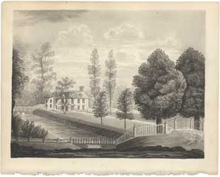 View of Edmund Quincy House Watercolor drawing