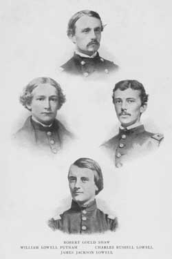Robert Gould Shaw, William Lowell Putnam, Charles Russell Lowell, Jr., and James Jackson Lowell Photomechanical