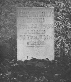 Benjamin Lundy`s gravestone Photomechanical