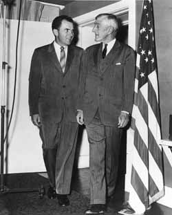 Richard Nixon and Leverett Saltonstall Black and white photograph