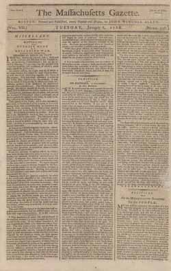 The Massachusetts Gazette Newspaper