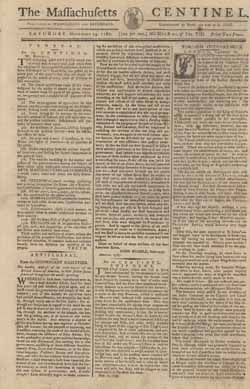 The Massachusetts Centinel Newspaper