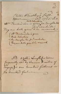 Massachusetts Historical Society: Phillis Wheatley&#39;s Earliest Poem