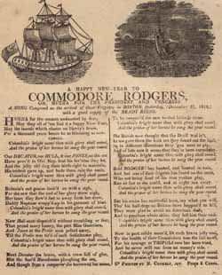 A Happy New-Year to Commodore Rodgers, or, Huzza for the President and Congress Broadside