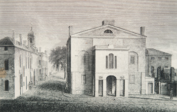 Boston Theatre, Federal Street. Engraving