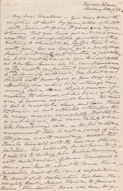 Letter from William Howard Gardiner to [William Nye Davis and Mary Gardiner Davis], 7 December 1862 Manuscript