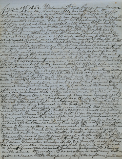 Frederic Augustus James diary, entries for 1-30 June 1864, [3 unnumbered pages] 