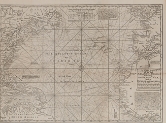 A New Chart of the Vast Atlantic Ocean Map