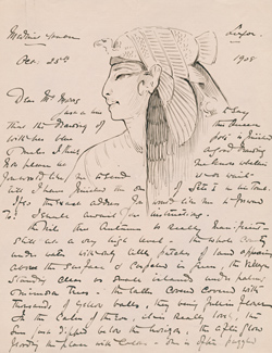 Letter from Howard Carter to Kingsmill Marrs, 25 October 1908 Manuscript