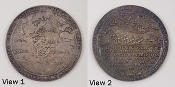 Spanish treasure captured medal, circa 1628 Silver medal Spanish treasure captured medal, circa 1628 Silver medal