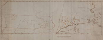 Manuscript map of the colony of Connecticut, 1775 Manuscript map, pen and ink Manuscript map of the colony of Connecticut, 1775 Manuscript map, pen and ink