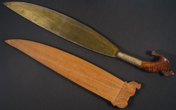 Bolo and scabbard Steel, wood Bolo and scabbard Steel, wood