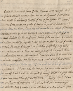 Letter from Hannah Winthrop to Mercy Otis Warren, 1 April 1774 Manuscript