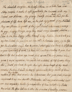 Letter from Hannah Winthrop to Mercy Otis Warren, 20 April 1780 Manuscript
