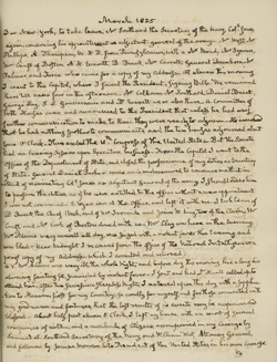 John Quincy Adams diary 33, pages 103-104 with entry for 4 March 1825 Manuscript John Quincy Adams diary 33, pages 103-104 with entry for 4 March 1825 Manuscript