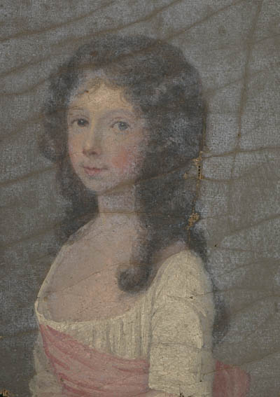 Harriet Johnson Miniature portrait, oil on canvas