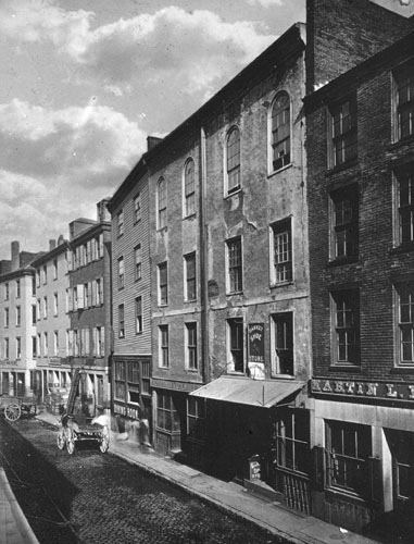 `Mason`s Hall 1800-1817, Ann (now North) St.` Lantern slide