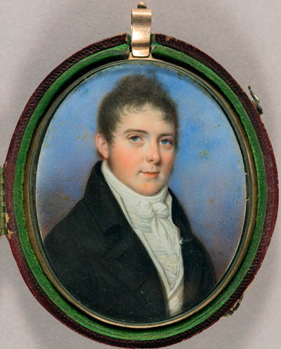 William Greenleaf Eliot Miniature portrait , watercolor on ivory