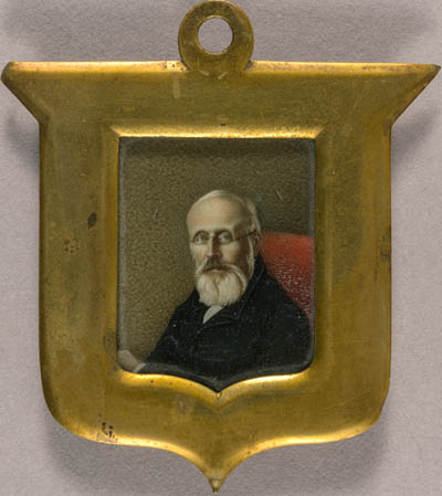 Nathaniel Ingersoll Bowditch Miniature portrait, watercolor on unidentified surface