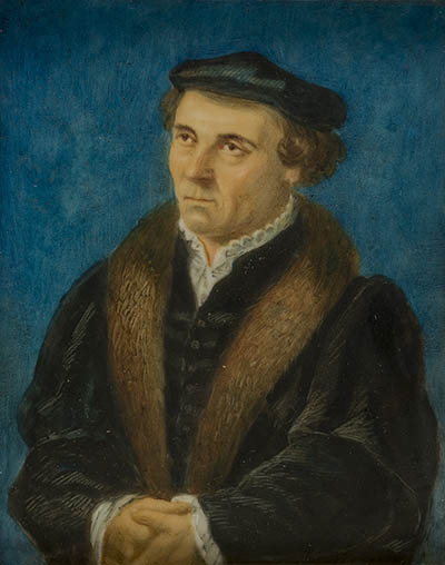 Adam Winthrop Miniature portraits, oil on porcelain