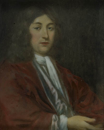 Joseph Dudley Miniature portraits, oil on porcelain