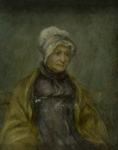 Almy Townsend Buchanan Miniature portraits, oil on porcelain