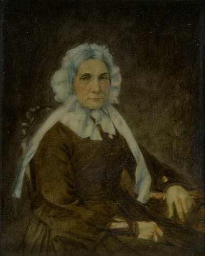 Alice Cornell Townsend  [Mrs. Peter Townsend] Miniature portraits, oil on porcelain