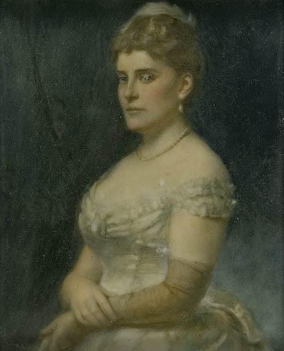 Sarah Helen Townsend Winthrop  [Mrs. Buchanan Winthrop] Miniature portrait, oil on porcelain