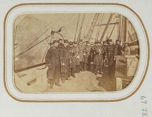 Western Union officers on ship Carte de visite