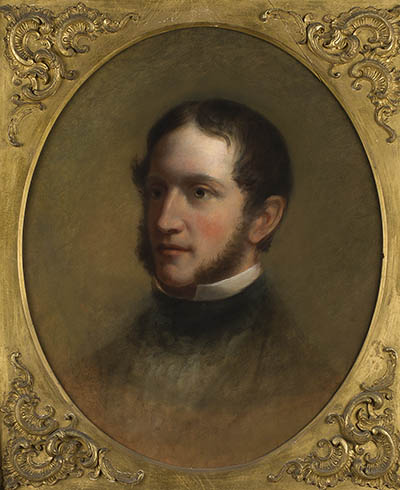 William Hickling Prescott Oil on canvas mounted on masonite