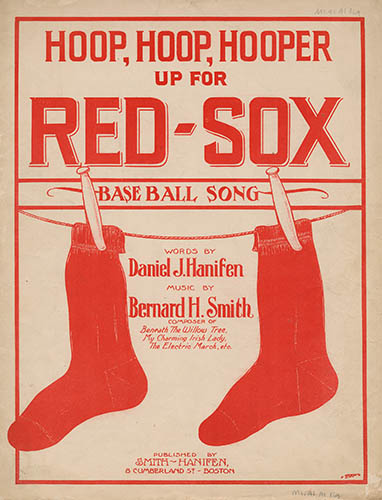 Hoop, Hoop, Hooper up for Red-Sox Baseball Song Sheet music: