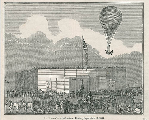 Mr. Durant’s ascension from Boston, September 13, 1834 Engraving