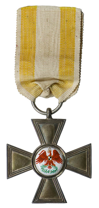 Prussian Order of the Red Eagle, Chevalier, Fourth Class, awarded to Charles T. Jackson, 1857 Silver medal Prussian Order of the Red Eagle, Chevalier, Fourth Class, awarded to Charles T. Jackson, 1857 Silver medal