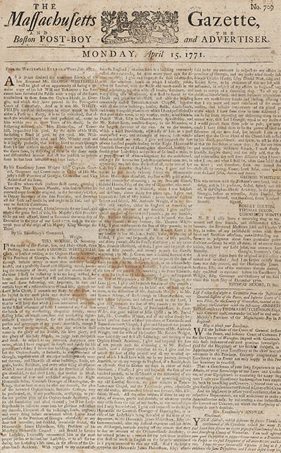 The Massachusetts gazette, and the Boston post-boy and advertiser 