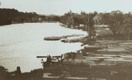 Hauled and stored for shipment Lantern slide