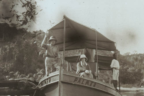 `Palmer` at wharf in Ancobra Lantern slide