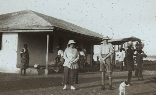 Rest-house at Adjuah Lantern slide