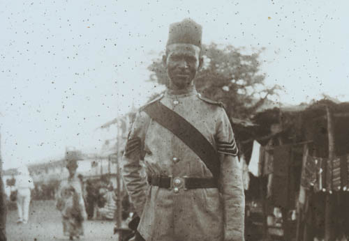 Axim police sergeant Lantern slide